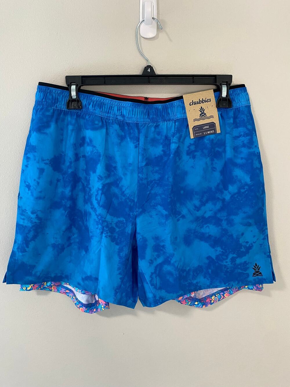 NWT Chubbies Men's Swim Shorts 5.5 Inch Inseam Lined Size Large